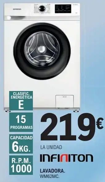 E.Leclerc Lavadora carga frontal infiniton oferta