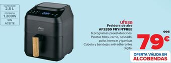 Carrefour Ufesa freidora de aire af2850 fryin'free oferta