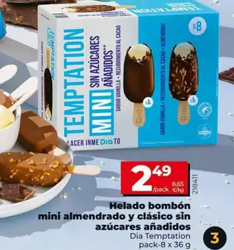 Maxi Dia Helado sin azúcar dia oferta