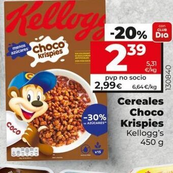 La Plaza de DIA Cereales choco krispies oferta