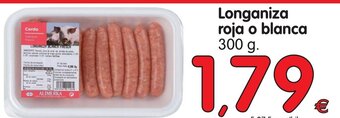 Alimerka Longaniza roja o blanca 300g oferta