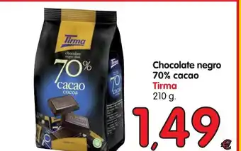Alimerka Tirma Chocolate negro 70% cacao 210g oferta