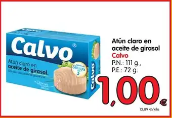 Alimerka Calvo Atún claro en aceite de girasol 72g oferta