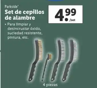 Lidl Parkside Set De Cepillos De Alambre oferta