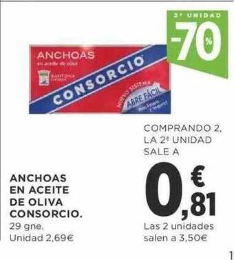Supercor 2a Unidad -70% Anchoas En Aceite De Oliva Consorcio oferta