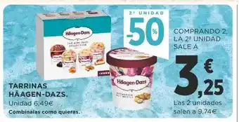Supercor 2a Unidad -50% Tarrinas Häagen-dazs oferta