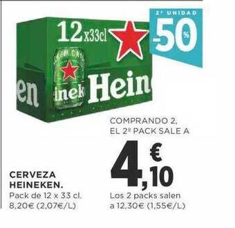 Supercor Exprés 2a Unidad -50% Cerveza Heineken oferta