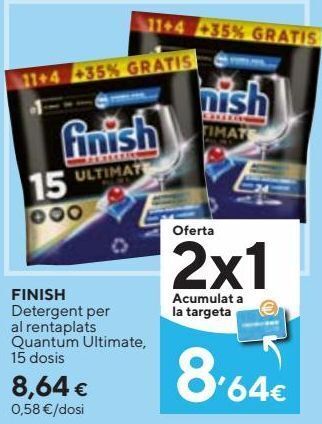 Caprabo Detergente lavavajillas finish oferta