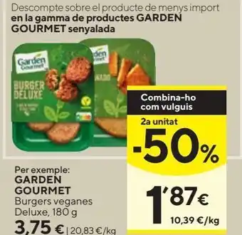 Caprabo Comida vegetariana garden gourmet oferta