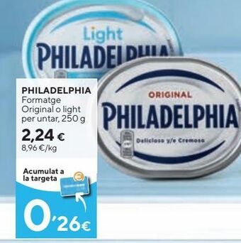 Caprabo Queso philadelphia oferta