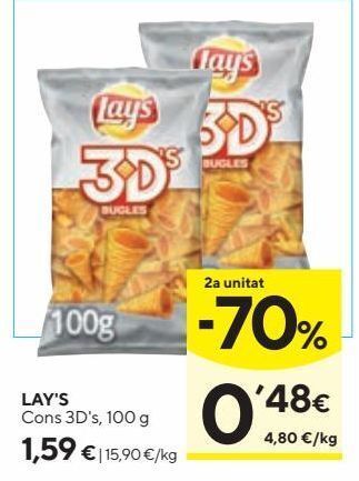 Caprabo Snacks lay's oferta