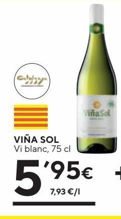 Caprabo Vino blanco viña sol oferta
