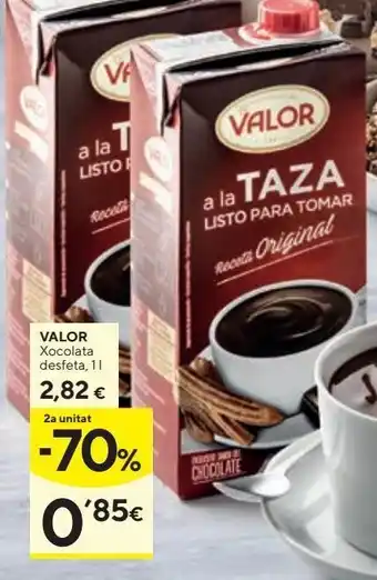 Caprabo Chocolate a la taza valor oferta