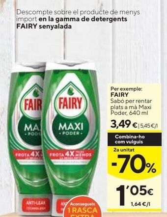 Caprabo Detergente lavavajillas fairy oferta