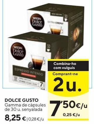 Caprabo Cápsulas de café dolce gusto oferta