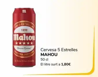 Supeco Cerveza 5 estrellas mahou 50cl oferta