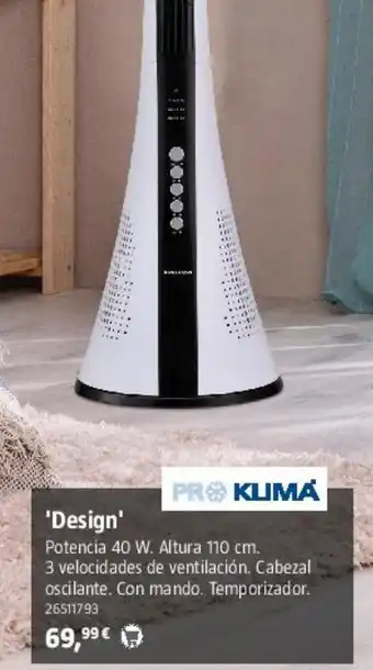 Bauhaus Ventiladores design proklima oferta