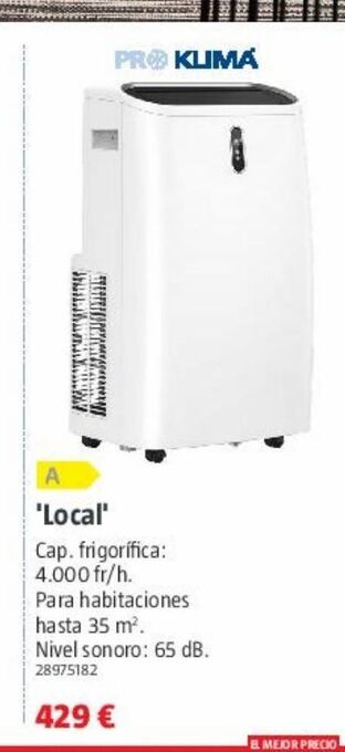 Bauhaus Aire acondicionado portátil proklima oferta