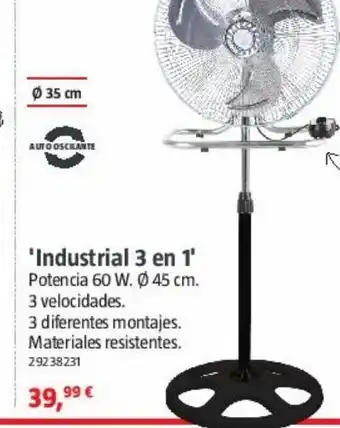 Bauhaus Ventilador de pie industrial 3 en 1 oferta