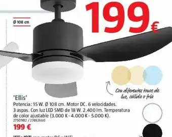 Bauhaus Ventiladores ellis oferta