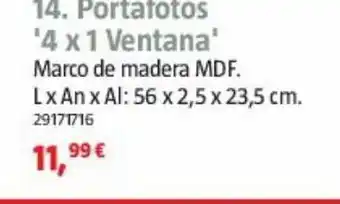Bauhaus Portafotos 4 x 1 ventanas oferta