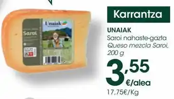 Eroski Queso mezcla saroi unaiak oferta