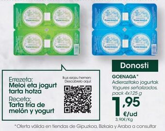 Eroski Yogures señalizados goenaga oferta