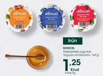 Eroski Yogures señalizados doncel oferta
