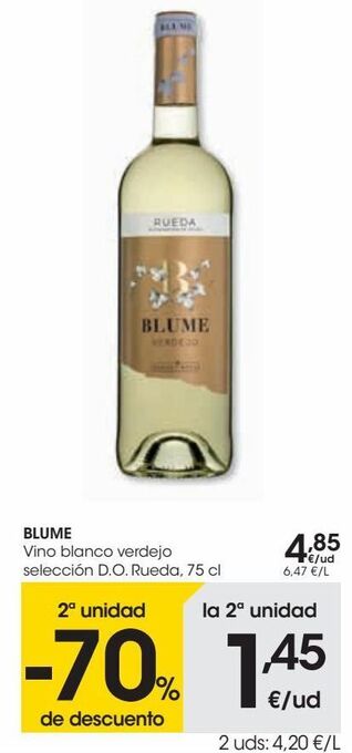 Eroski Blume vino blanco verdejo selección d.o. rueda oferta