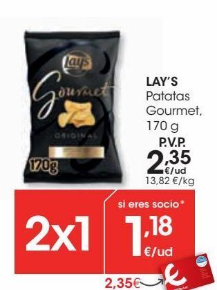 Eroski Lay's patatas gourmet oferta
