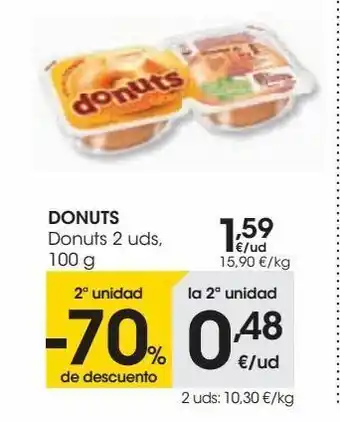 Eroski Donuts donuts 2 uds oferta