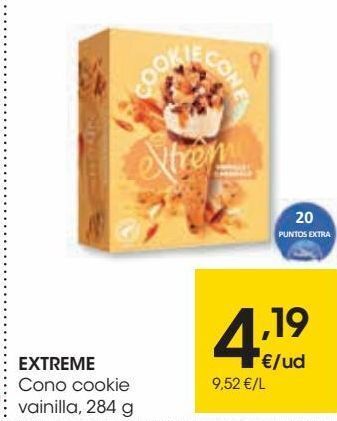 Eroski Extreme cono cookie vainilla oferta