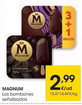 Eroski Magnum los bombones señalizados oferta