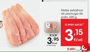 Eroski Filetes extrafinos de pechuga de pollo oferta