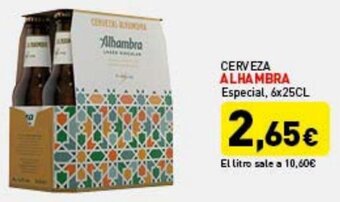 Hiperber Alhambra Cerveza Especial, 6x25cl oferta