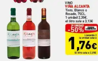 Hiperber Viña Alcanta Vino Tinto, Blanco o Rosado, 75 cl oferta