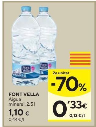 Caprabo Agua font vella oferta