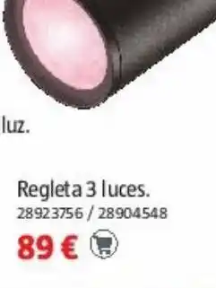Bauhaus Regleta 3 luces oferta