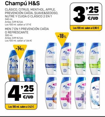 AhorraMas Champú h&s oferta