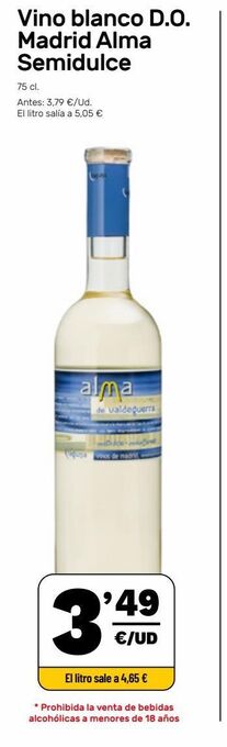 AhorraMas Vino blanco oferta