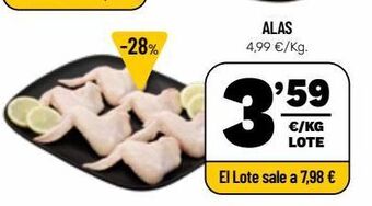 AhorraMas Alas de pollo oferta