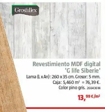 Bauhaus Revestimientos mdf digital g life siberie oferta