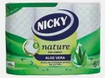 Hiperber Nicky Papel Higiénico Aloe Vera 6Ud oferta
