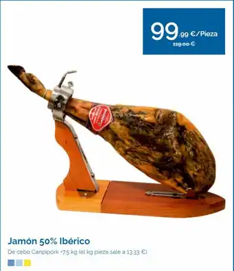 Supermercados La Despensa Jamón 50% Ibérico De Cebo Canpipork 75kg oferta
