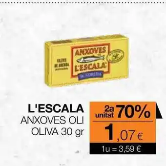 Plusfresc 2a Unitat 70% L'escala Anxoves Oli Oliva oferta