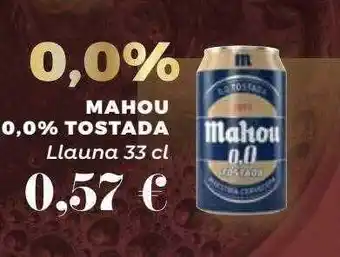 Plusfresc Mahou 0.0% Tostada oferta