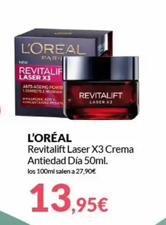 PrimaPrix L'oréal Revitalift Laser X3 Crema Antiedad Día oferta