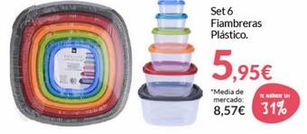 PrimaPrix Set 6 Fiambreras Plastico oferta