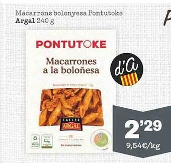 Sorli Macarrons Bolonyesa Pontutoke Argal oferta