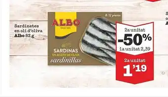 Sorli 2a Unitat -50% 1a Unitat Sardinetes En Oli D'oliva Albo oferta